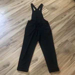 Veronica M black cotton overalls. Size XS